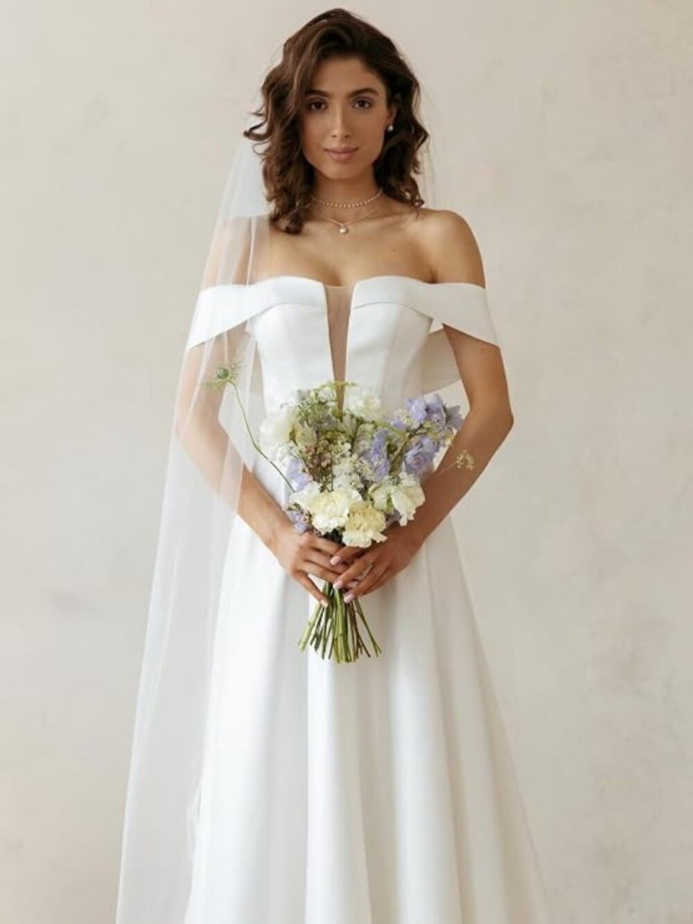 Satin Spaghetti Straps Wedding Dress